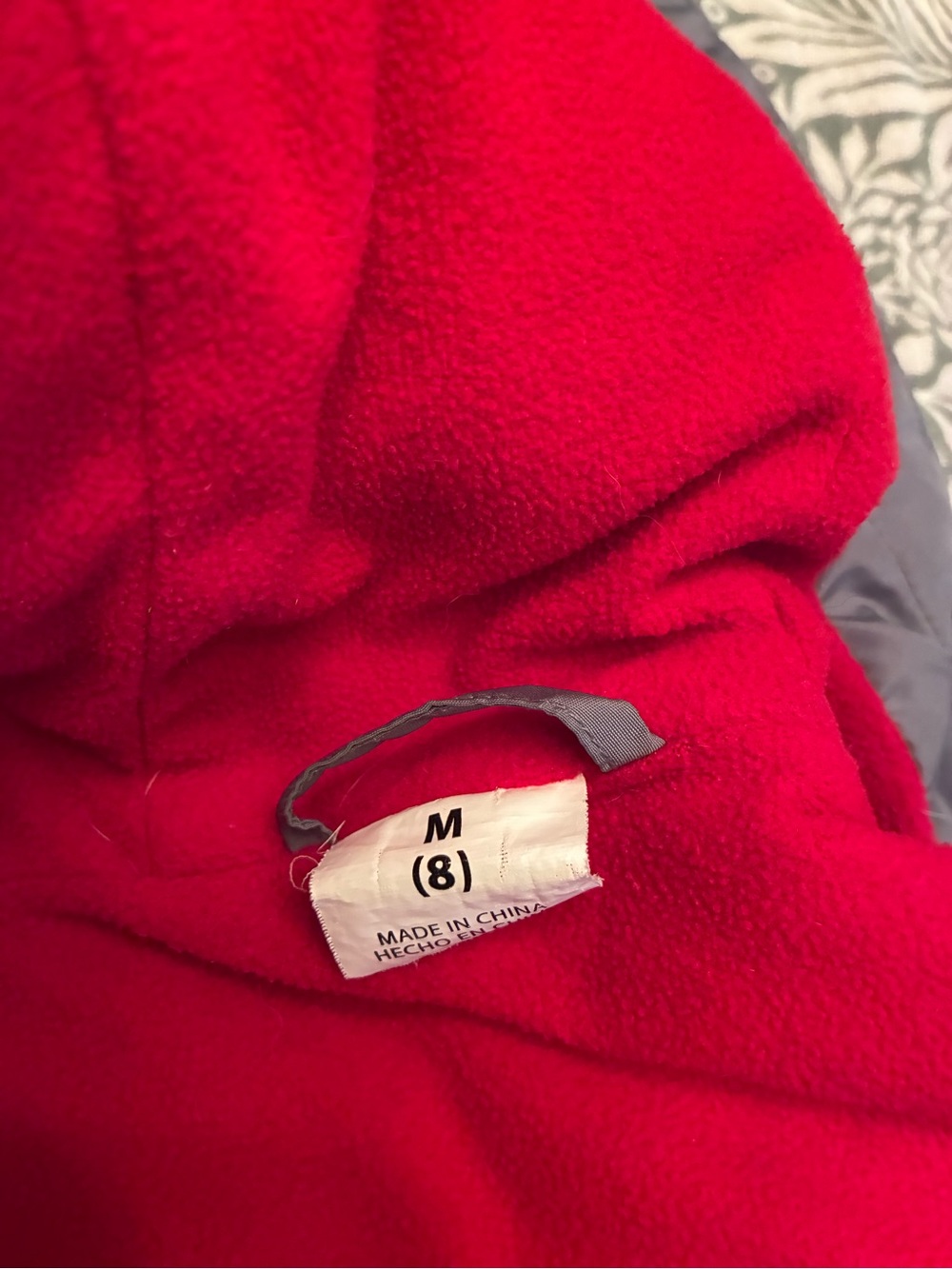 Kids Red Fleece lined winter Jacket - Cozy Hooded Coat